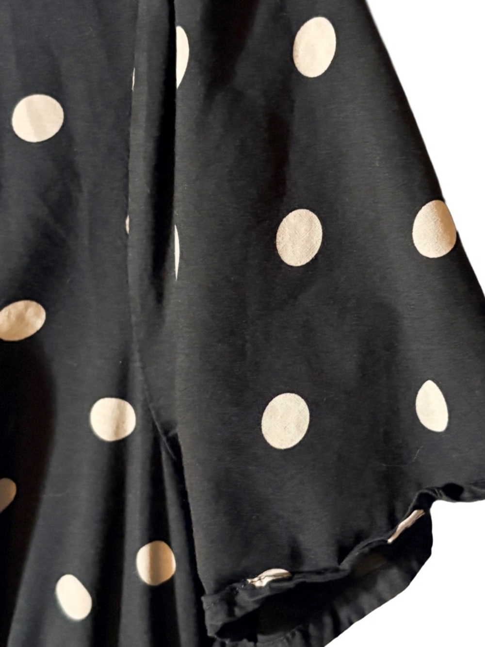 Madewell V-Neck Flutter Sleeve Midi Dress Black Polka Dot Size 2 - Picture 6 of 7
